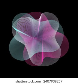 Abstract background with color wave design element. Vector illustration