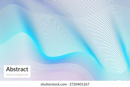Fundo abstrato com elemento de design de onda de cor. Ilustração vetorial