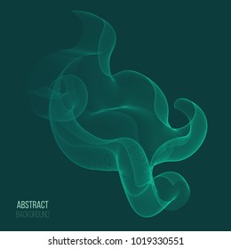 Abstract background with color wave element. Vector illustration