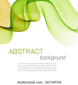 Abstract background with color wave isolated on white