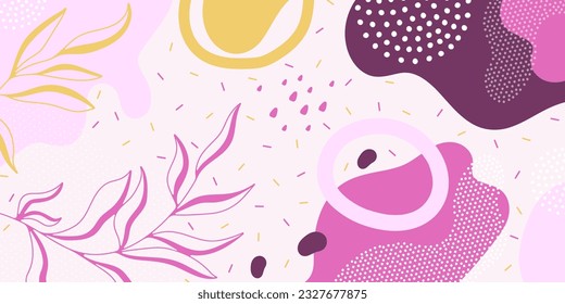 Abstract background. Color wave template presentation design with color line and dots.