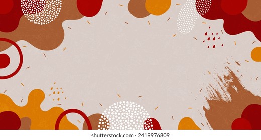 Abstract background. Color wave template presentation design with color line and dots.