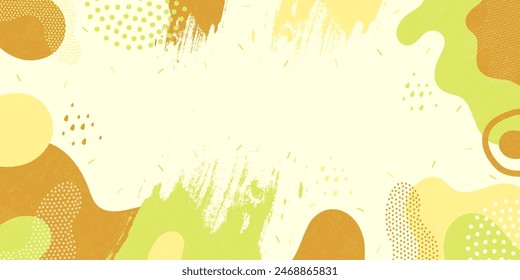 Abstract background. Color wave template presentation design with color line and dots.