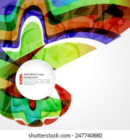 Abstract background with color waves, can be used for business presentations, flyer, website background, brochure cover