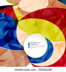 Abstract background with color waves, can be used for business presentations, flyer, website background, brochure cover