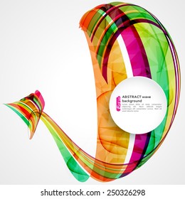 Abstract background with color waves, can be used for business presentations, flyer, website background, brochure cover