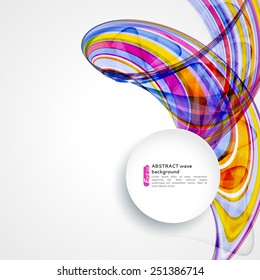 Abstract background with color waves, can be used for business presentations, flyer, website background, brochure cover