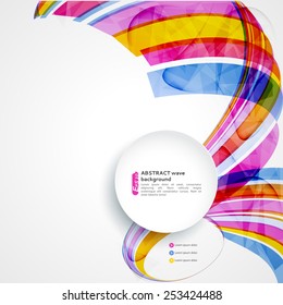 Abstract background with color waves, can be used for business presentations, flyer, website background, brochure cover