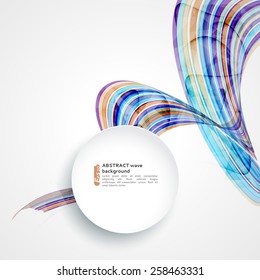 Abstract background with color waves, can be used for business presentations, flyer, website background, brochure cover
