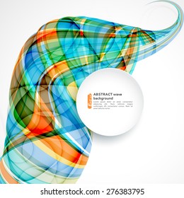 Abstract background with color waves, can be used for business presentations, flyer, website background, brochure cover