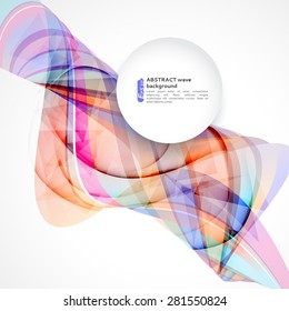 Abstract background with color waves, can be used for business presentations, flyer, website background, brochure cover