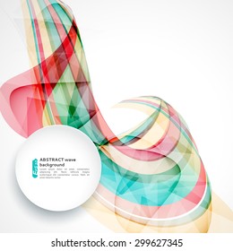 Abstract background with color waves, can be used for business presentations, flyer, website background, brochure cover
