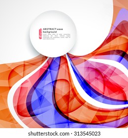 Abstract background with color waves. Can be used for business presentations, flyer, website background, brochure cover