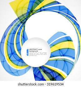 Abstract background with color waves. Can be used for business presentations, flyer, website background, brochure cover