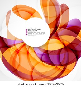 Abstract background with color waves. Can be used for business presentations, flyer, website background, brochure cover