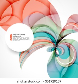 Abstract background with color waves. Can be used for business presentations, flyer, website background, brochure cover