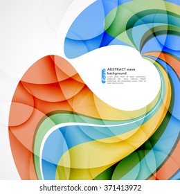Abstract background with color waves. Can be used for business presentations, flyer, website background, brochure cover