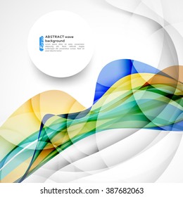 Abstract background with color waves. Can be used for business presentations, flyer, website background, brochure cover