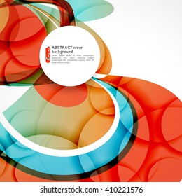 Abstract background with color waves can be used for business presentations, flyer, website background, brochure cover