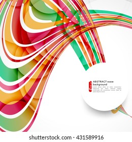 Abstract background with color waves can be used for business presentations, flyer, website background, brochure cover