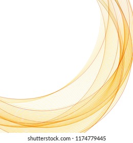 Abstract background with color waves. A circle