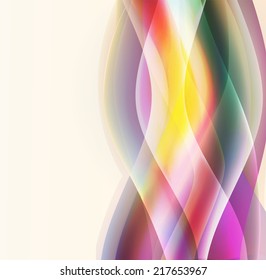 Abstract background with color waves isolated on white. EPS-10