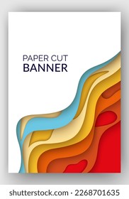 Abstract background with color waves, paper art illustration with liquid figures. Dynamic color shapes. Vector design layout for banners presentations, business flyers, posters and invitations