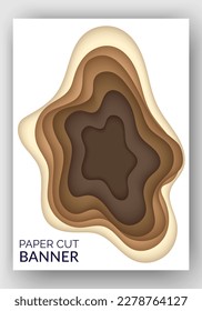 Abstrakter Hintergrund mit Farbwellen, Illustration aus Papier mit flüssigen Figuren. Dynamische Farbformen. Vektordesign-Layout für Bannerpräsentationen, Geschäftsflyer, Poster und Einladungen