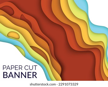 Abstract background with color waves, paper art illustration with liquid figures. Dynamic color shapes. Vector design layout for banners presentations, business flyers, posters and invitations