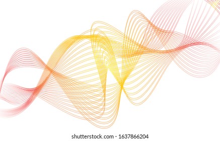 Abstract background with color waves. Vector illustration.