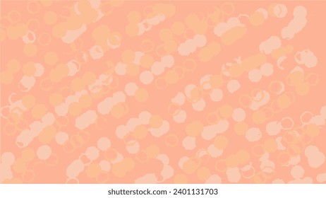 Resumen de fondo con color del año 2024 Peach Fuzz. Ilustración vectorial. Patrón geométrico. Burbujas y bolas en movimiento. Para diseño web, banners y fondos