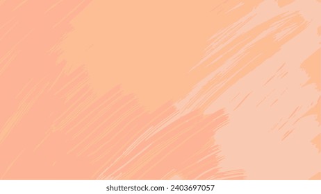 Abstract background with color of year 2024 Peach. Brush strokes of paint. Smooth flow and blending of colors, splash of color. Oblique lines. For web design, banners, and backgrounds