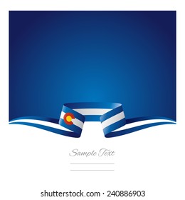 Abstract background Colorado flag ribbon