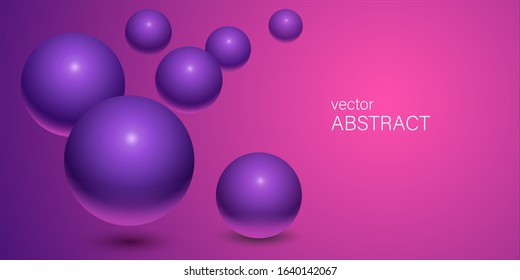 Abstract background with colored 3d balls.Vector eps10