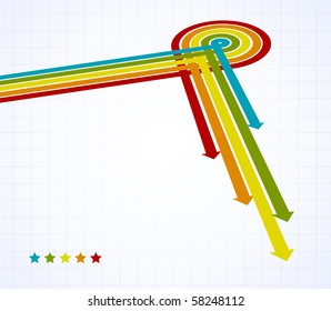 abstract background with colored arrows