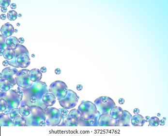 Abstract background with colored bubbles, vector illustration