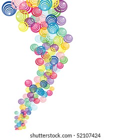 Abstract background with colored circles