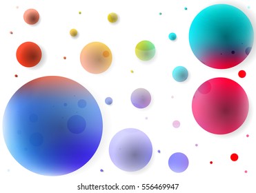 abstract background of colored circles