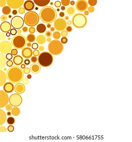 Abstract background with colored circles or dots. Brown shades with empty place for your headline or shapes.