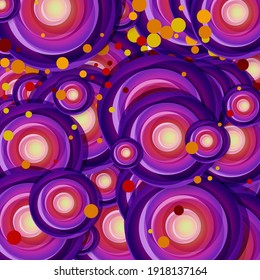 Abstract background of colored circles vector design, bright decorative brochure template
