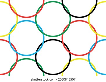 Abstract background with colored circles. Vector graphics.