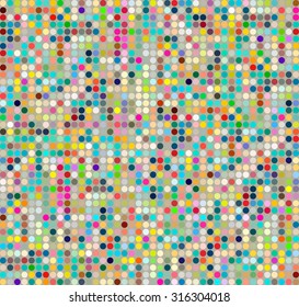 Abstract background with colored circles. Vector texture