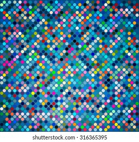 Abstract background with colored circles. Vector texture