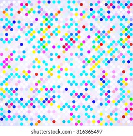 Abstract background with colored circles. Vector texture