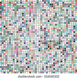 Abstract background with colored circles. Vector texture