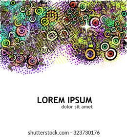 Abstract background of colored circles. Vector