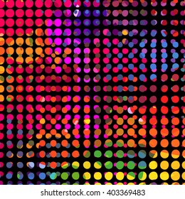 Abstract background of colored circles. Vector