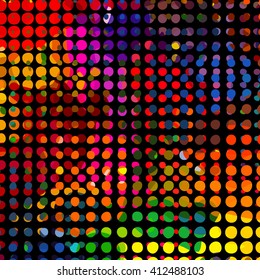 Abstract background of colored circles. Vector