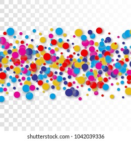 Abstract background of Colored confetti with shadow