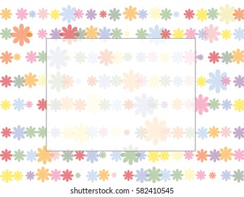 Abstract background for colored documents, colorful flowers.